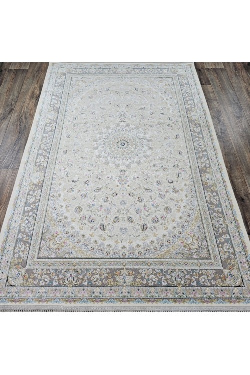 Иранский ковер Kashan lux 414 Крем-бежевый